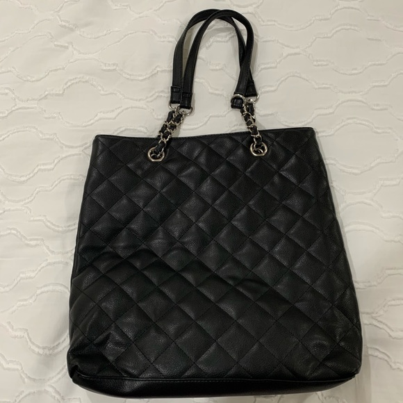 Nine West Black Quilted Tote - Picture 3 of 8